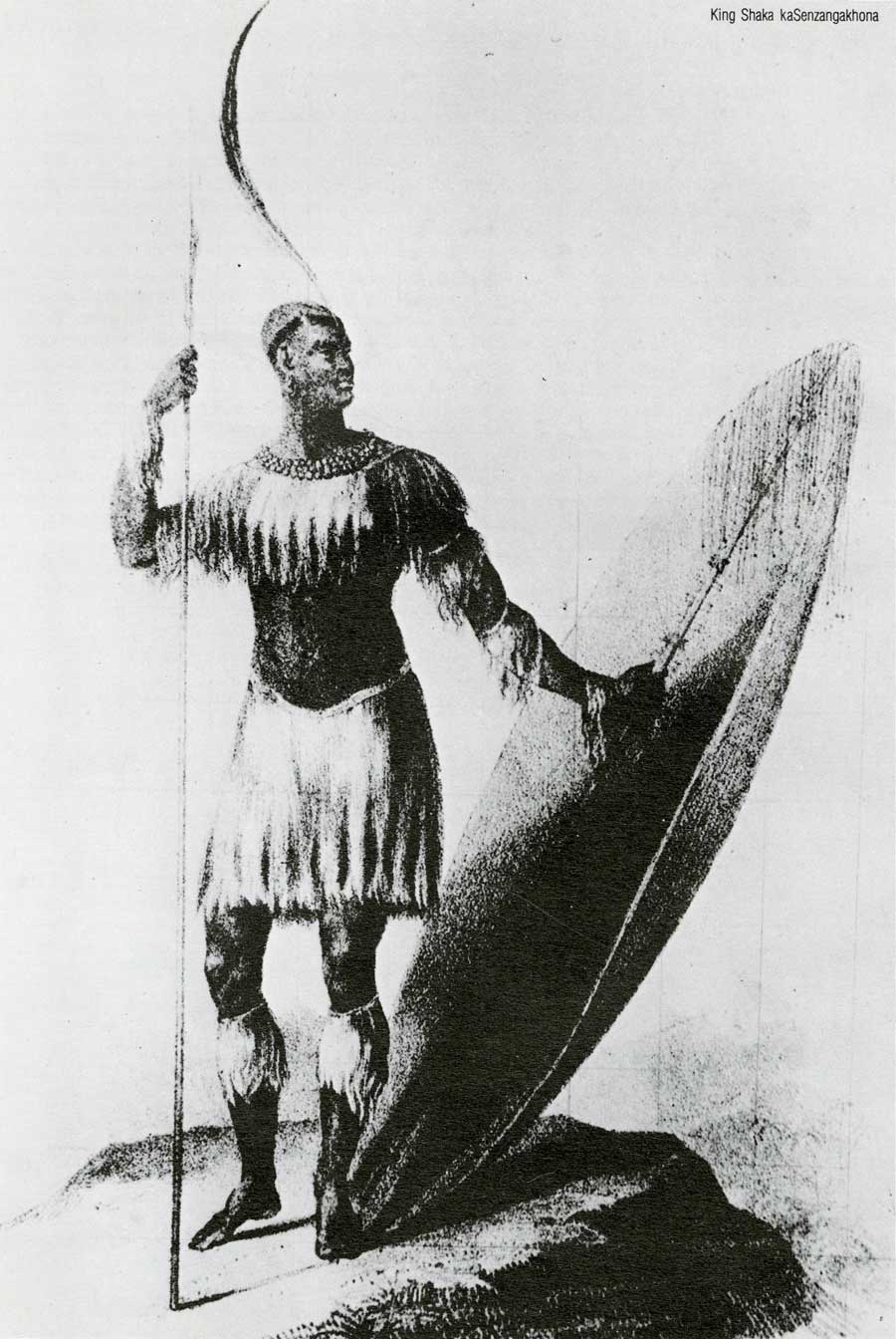 Image of Shaka Zulu from Charles Ballard, The House of Shaka: the Zulu Monarchy Illustrated